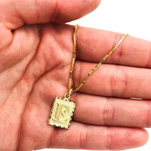 Letter E Square - Pendant