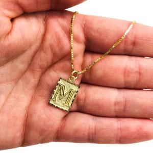 Letter M Square - Pendant