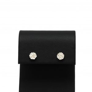 Flower Cluster 0.50ct White Gold - Genuine Diamond Earrings