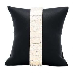 Nugget Link 17.5mm Size Medium - Silver Bracelet