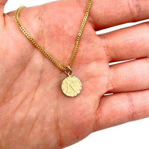 Letter N Round - Pendant