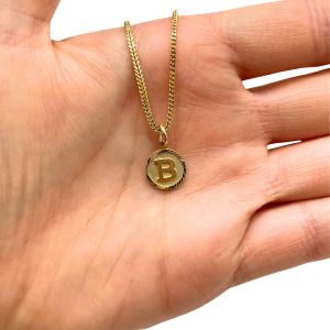 Letter B Round - Pendant