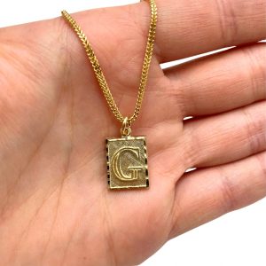 Letter G Square - Pendant