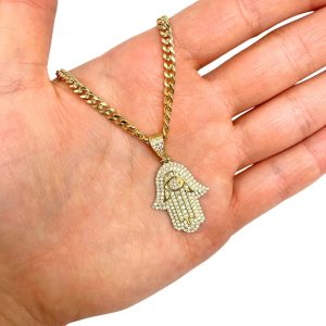 CZ Hamsa 2 - Pendant