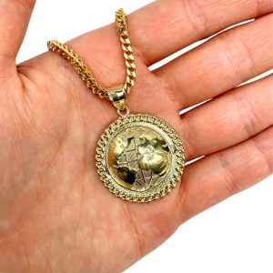 Semi-3D Globe - Pendant