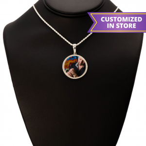 CZ Silver Memory Pendant Large - Pendant