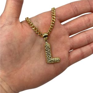 Letter L Puff Nugget - Pendant