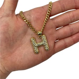 Letter H Puff Nugget - Pendant