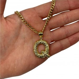 Letter Q Puff Nugget - Pendant