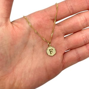 Letter F Round - Pendant