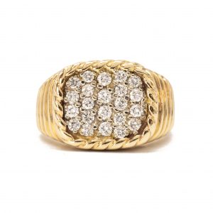 Icy Woven Cluster 0.73ct #95 - Diamond Ring