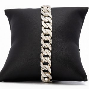 Double-Sided Edged Links 10.25m - Silver Bracelet