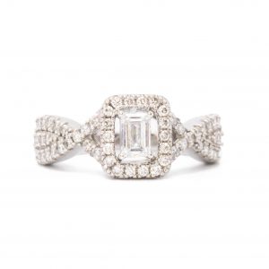 Crossover Emerald Cut 0.86ct #54 - Diamond Ring