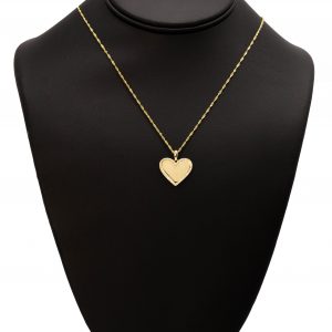High Polish Diamond Heart Pendant Set 0.11ct - Gift Set