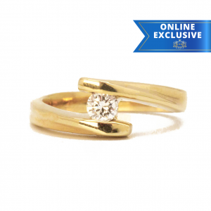 Cross Over 0.19ct - Diamond Ring
