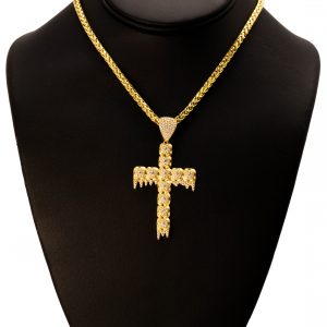 CZ Drip Cross 1 - Pendant