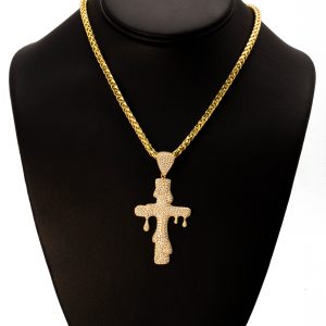 CZ Drip Cross 5 - Pendant