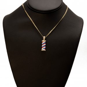 Icy Barber's Pole 0.35ct - Diamond Pendant