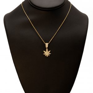 CZ Weed Leaf Small - Pendant