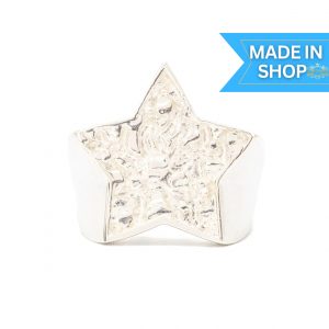 Star - Silver Nugget Ring