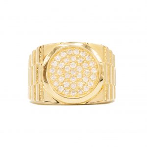 Mens Icy Square with Round Cluster 0.60ct #121 - Diamond Ring