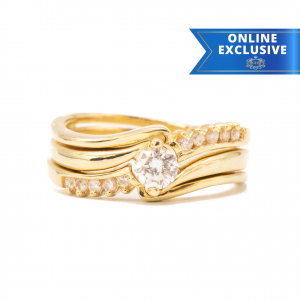 Stacked Solitaire Band 0.35ct 14k - Diamond Ring