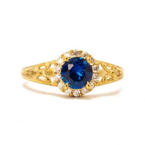 September Round Birthstone - Ladies Ring