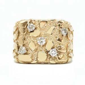 Icy Nugget .60ct #143  - Diamond Nugget Ring