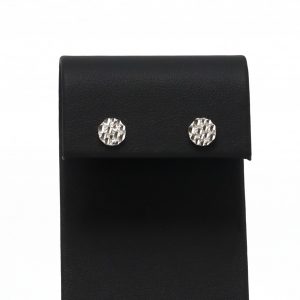 Flat Round Nugget Studs - Silver Earrings