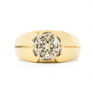 Mens Diamond Cluster 0.20ct - Diamond Ring