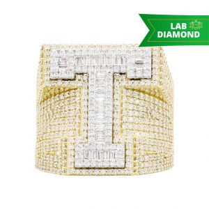 Icy T Ring 3.5ct 10k Lab - Diamond Ring
