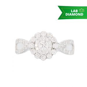 Brilliant Double Halo Lab .74ct #224 - Diamond Ring