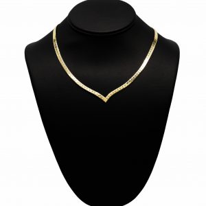 Thick Pointed Herringbone 4.25mm 10k 17" - Chains