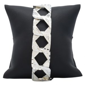 Multi Diamond Cut 21mm 9.5"- Silver Bracelet