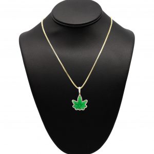 Diamond Jade Leaf .60ct- Pendant