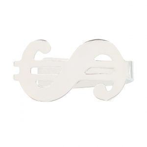 Silver Dollar Sign- Money Clip