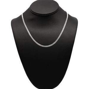 Curb 3.5mm 18" - Silver Chain