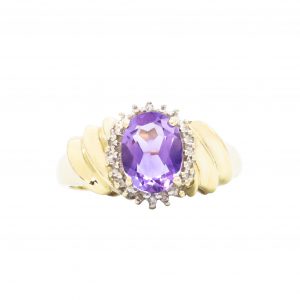 Synthetic Amethyst  - Birthstone Ring