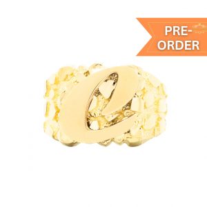 Letter C Ring - Nugget Ring