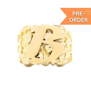 Letter B - Nugget Ring