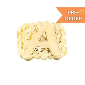 Letter A - Nugget Ring