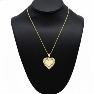 Detailed Watch Style Heart - Pendant