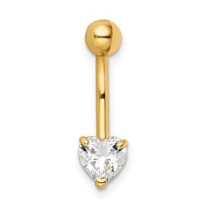 Heart Belly Ring 14k - Body Jewellery