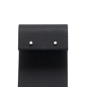 .05ct White Gold CZ Princess Cut- Earrings