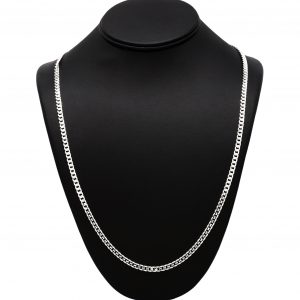 Solid Curb 4.25mm 26" - Silver Chain