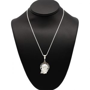Jesus Diamond Cut - Silver Pendant