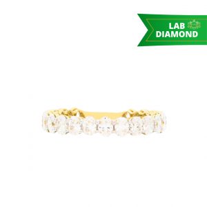 Oval Diamond Band 2.3ct Lab 14k - Diamond Ring