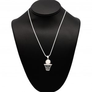 Basketball - Silver Pendant