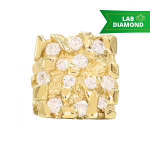 Icy Brixton 4.9ct 10k #70 - Diamond Nugget Ring