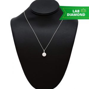 Brilliant Cut Halo 1.81ct Lab - Diamond Pendant